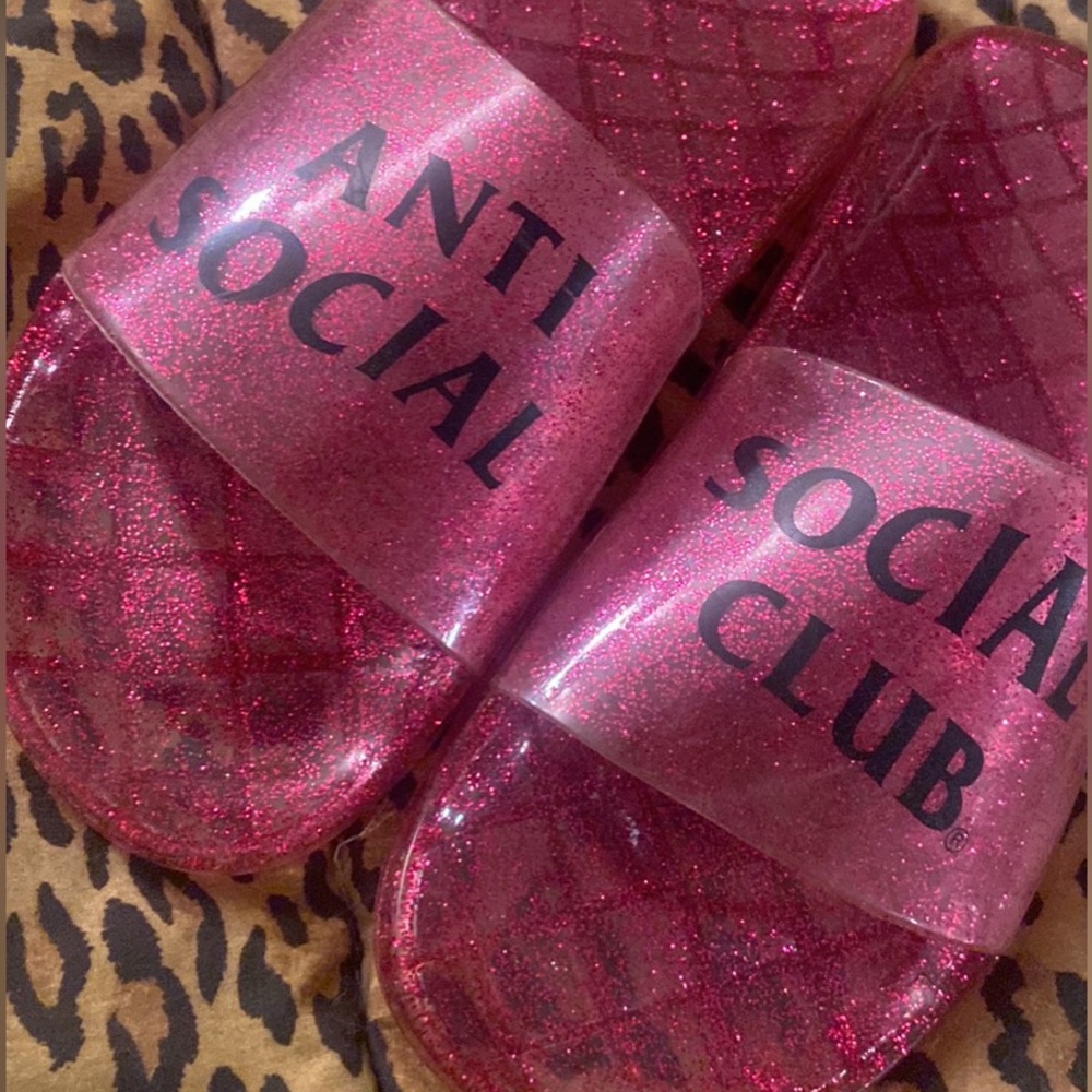 Anti social social club sandals size 7